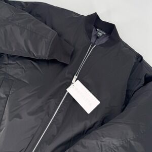 Athleta Sateen Bomber Jacket Black Water Repellent Recycled Women's M